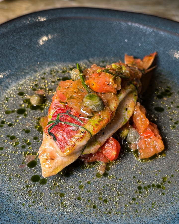 frisches fischgericht