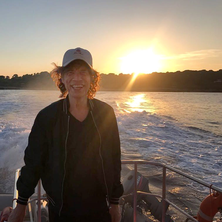 mick jagger in boat